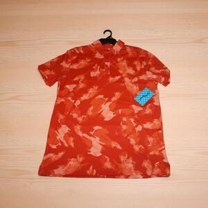 Birdie Bound Men’s Polo Shirt Size M - Red Orange Color